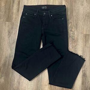 Mother The Rascal Women's Black The Rascal Into‎ the Nigh Ankle Jeans Size 24